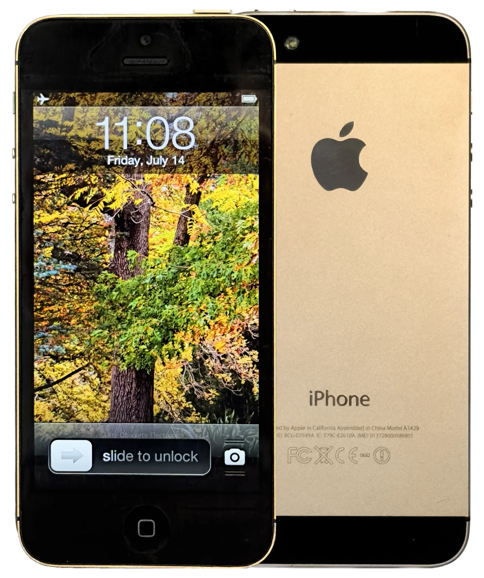 Refurbished Apple iPhone 5 16GB Gold & Black Custom Rare iOS 6.1.4 New Battery