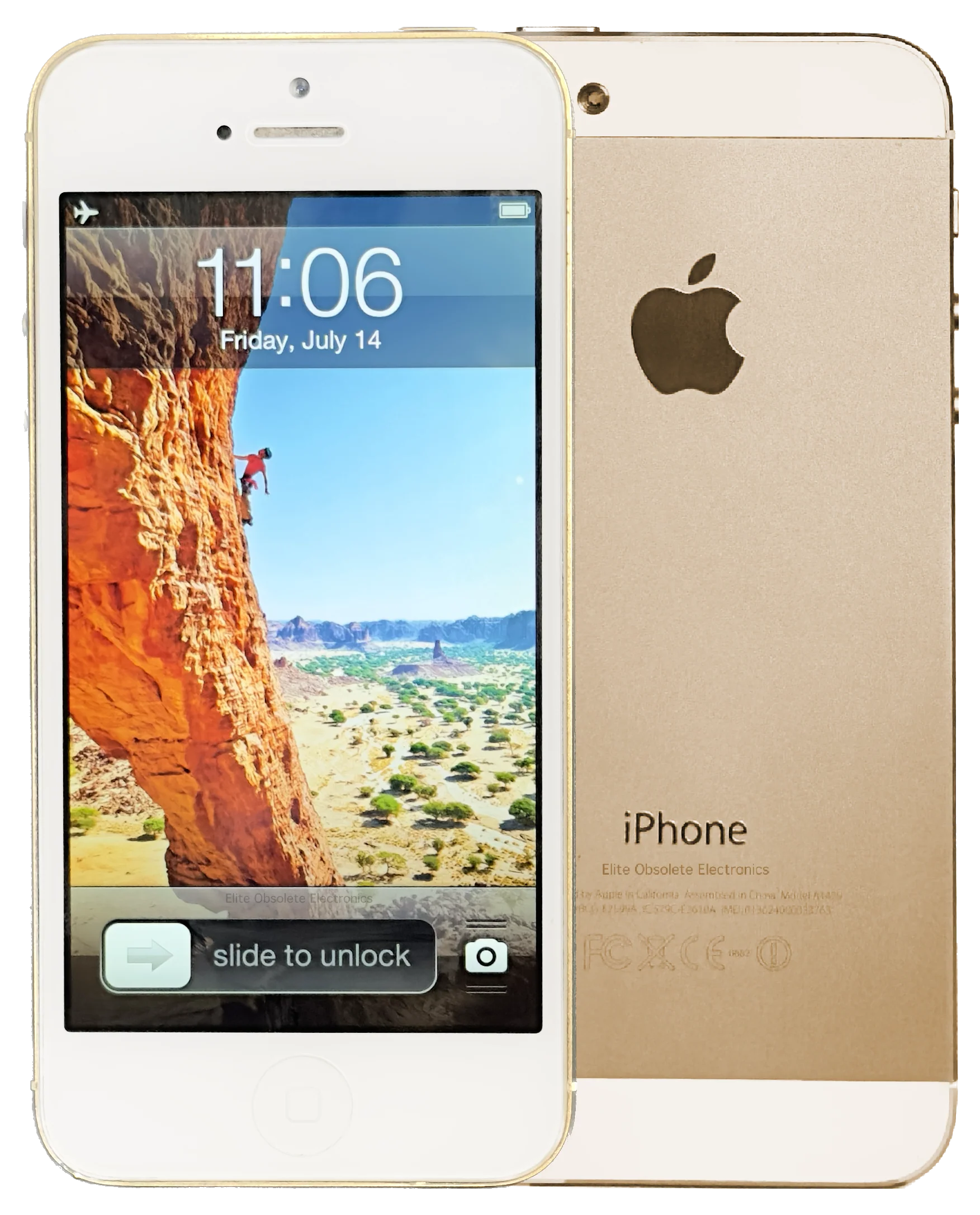 Refurbished Apple iPhone 5 16GB Gold & White Custom Rare iOS 6.1.4 New Battery