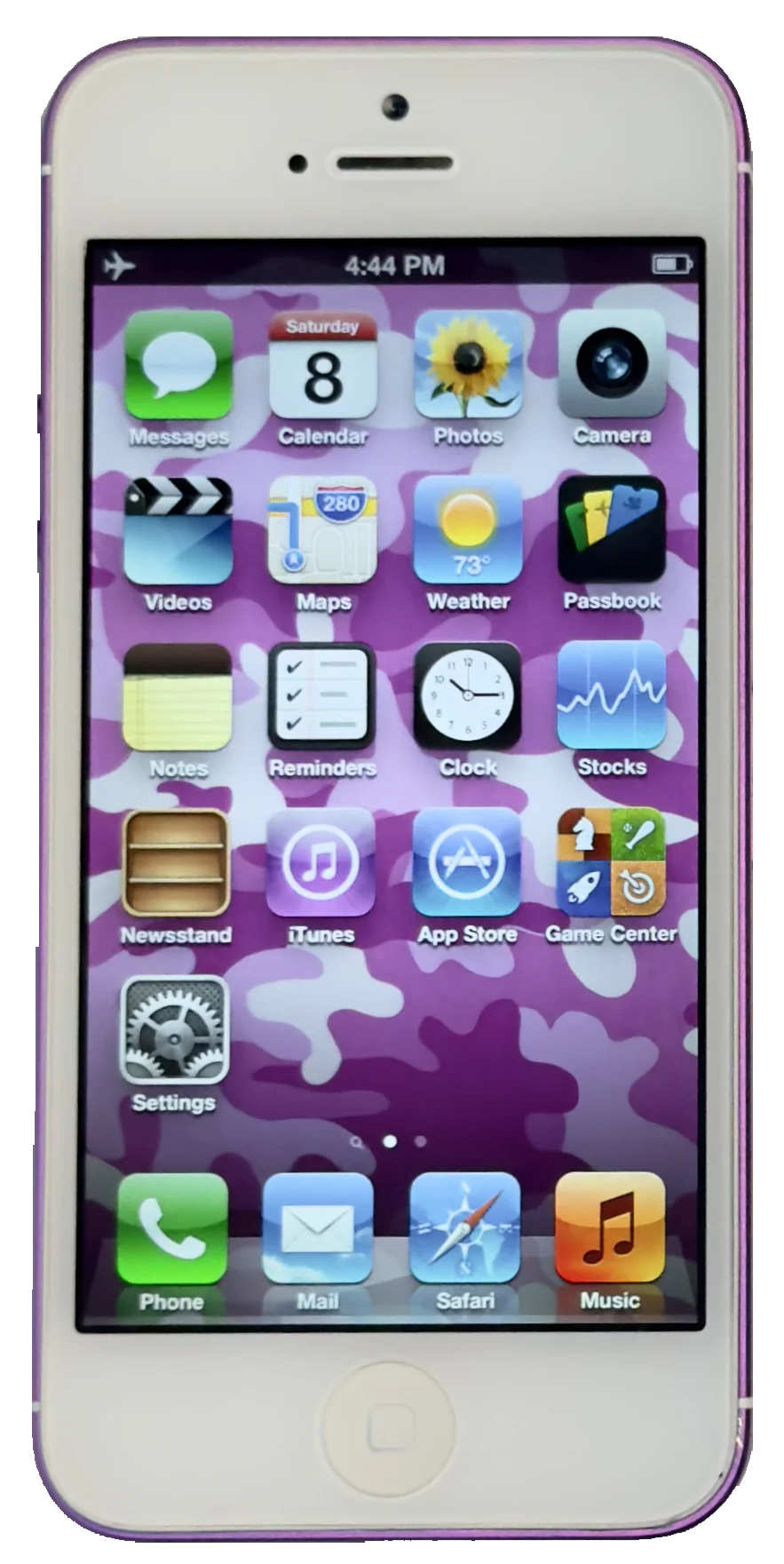 Refurbished Apple iPhone 5 16GB Purple & White Custom Rare iOS 6.1.4 New Battery - Image 2