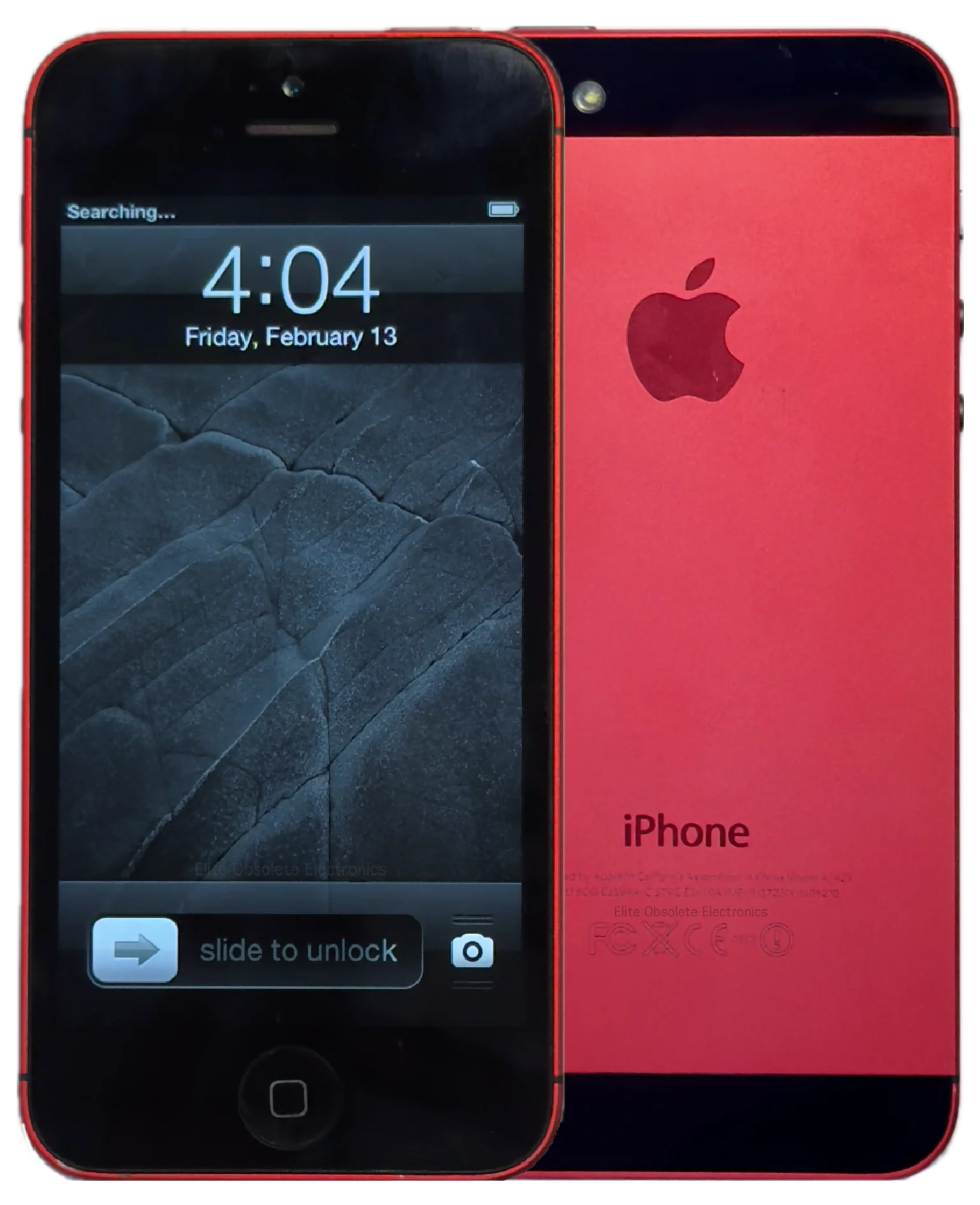 Refurbished Apple iPhone 5 16GB Red & Black Custom Rare iOS 6.0.1 A1428 MD634LL/A New Battery