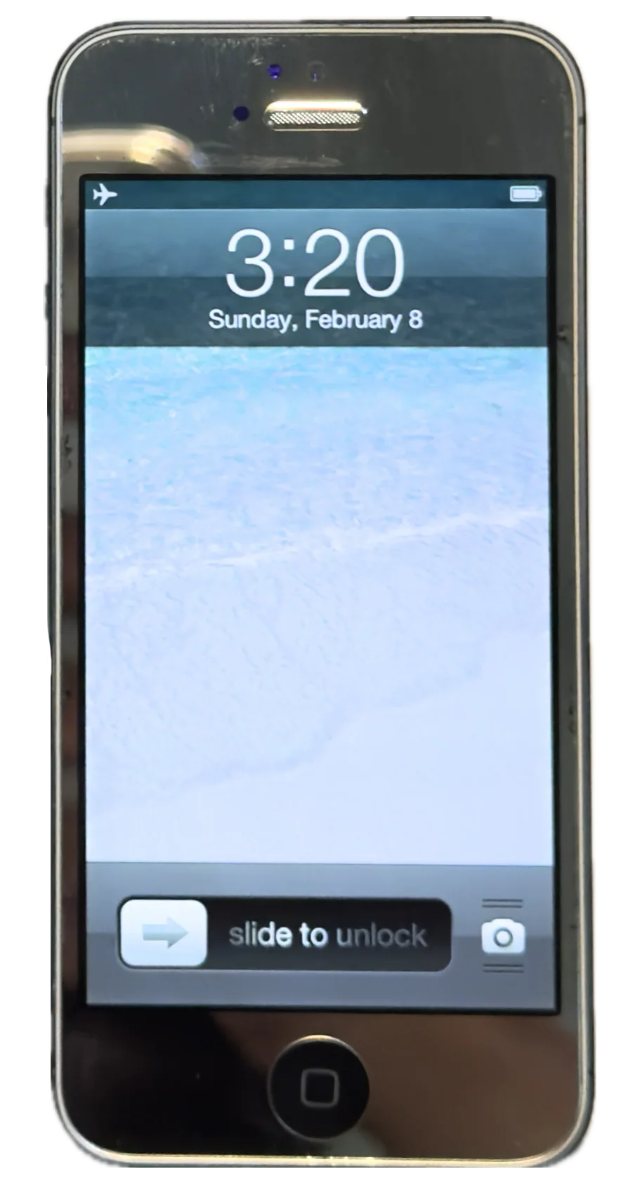Refurbished Apple iPhone 5 16GB Reflective Silver & Black Custom A1428 MD634LL/A Rare iOS 6.1.4 New Battery - Image 2