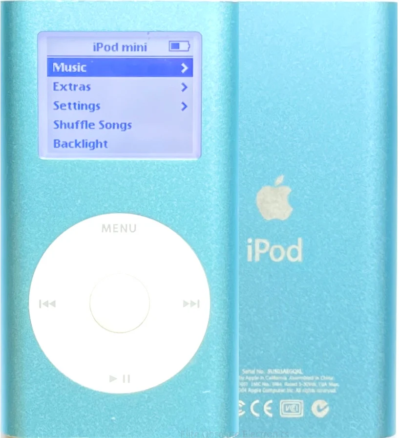 Refurbished Apple iPod Mini 1st 2nd Generation Light Blue A1051 M9436LL/A 4GB 6GB MicroDrive & 32GB 64GB 128GB 256GB 512GB 1TB SD Card 650mah