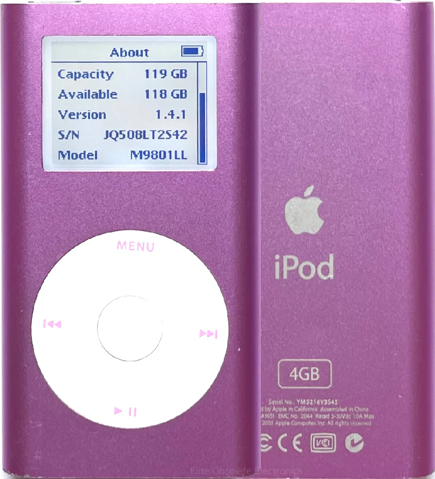 Refurbished Apple iPod Mini 1st 2nd Generation Pink A1051 M9435LL/A M9804LL/A M9805LL/A 4GB 6GB MicroDrive & 32GB 64GB 128GB 256GB 512GB 1TB SD Card 650mah - Image 2