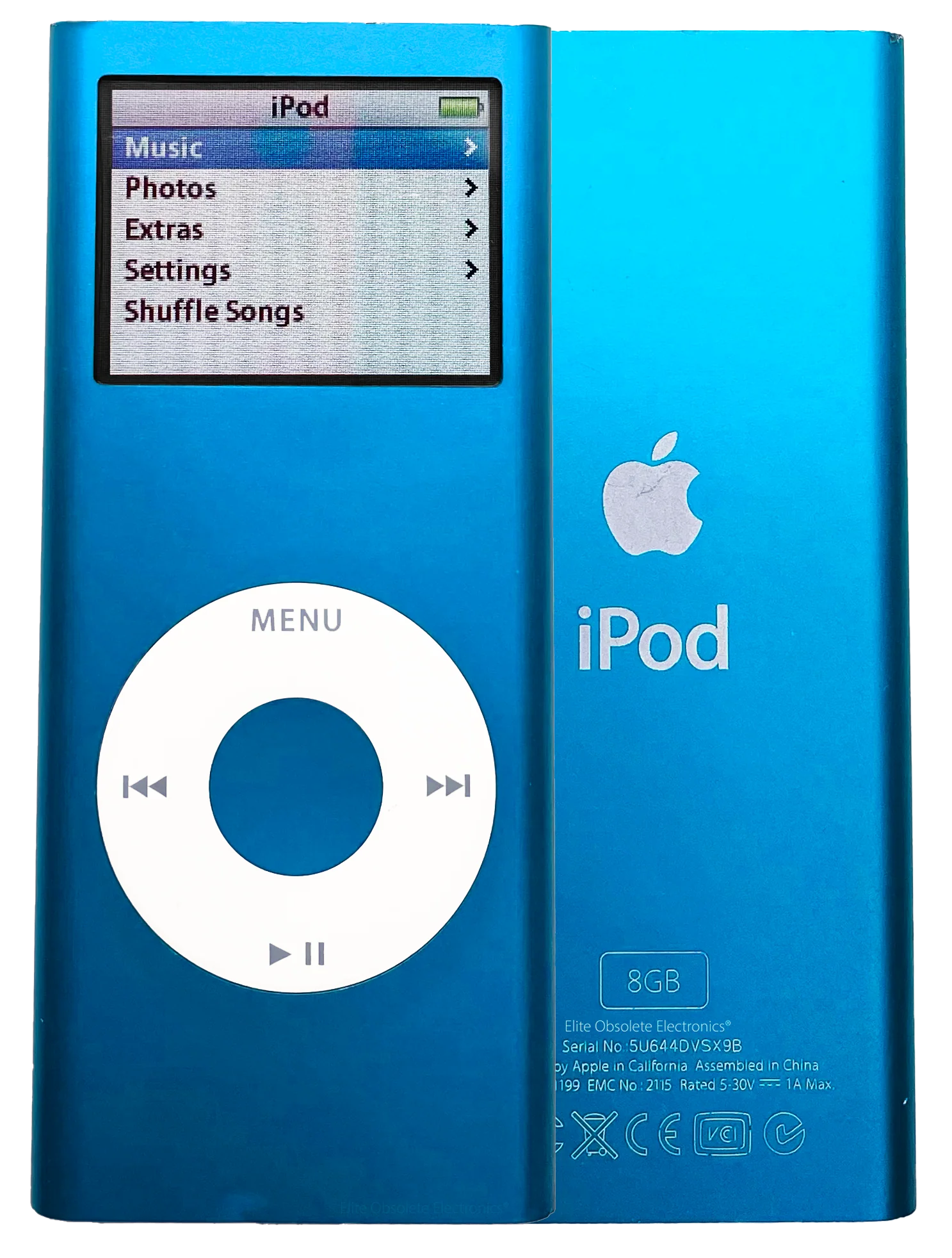 Refurbished Apple iPod Nano 2nd Generation 4GB Blue New Battery A1199 MA428LL/A
