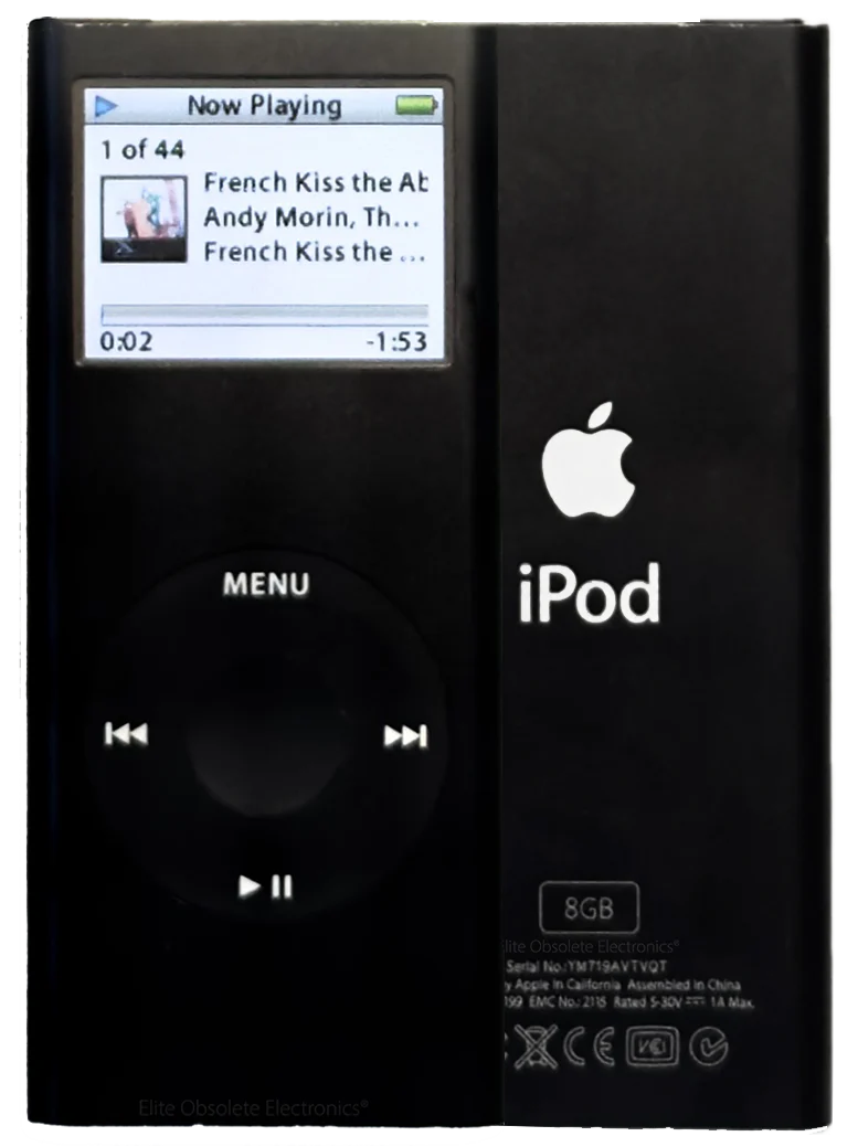 Refurbished Apple iPod Nano 2nd Generation 8GB Black New Battery A1199 MA497LL/A