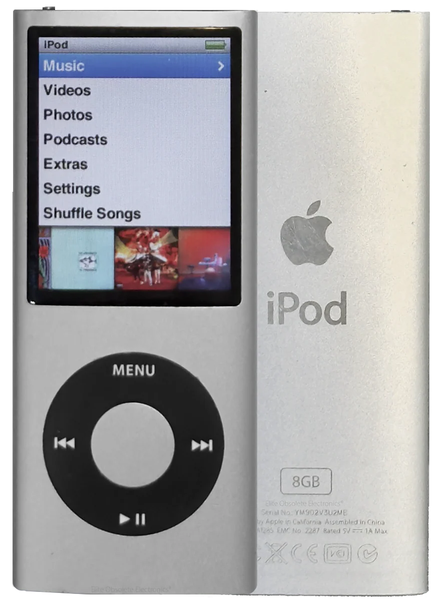 Refurbished Apple iPod Nano 4th Generation 8GB 16GB Silver & Black A1285 MB598LL/A MB903LL/A