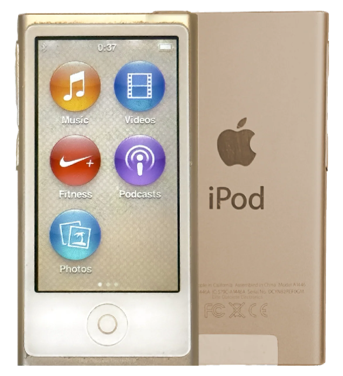 Refurbished Apple iPod Nano 7th Generation 16GB Gold MKMX2LL/A A1446 New Battery