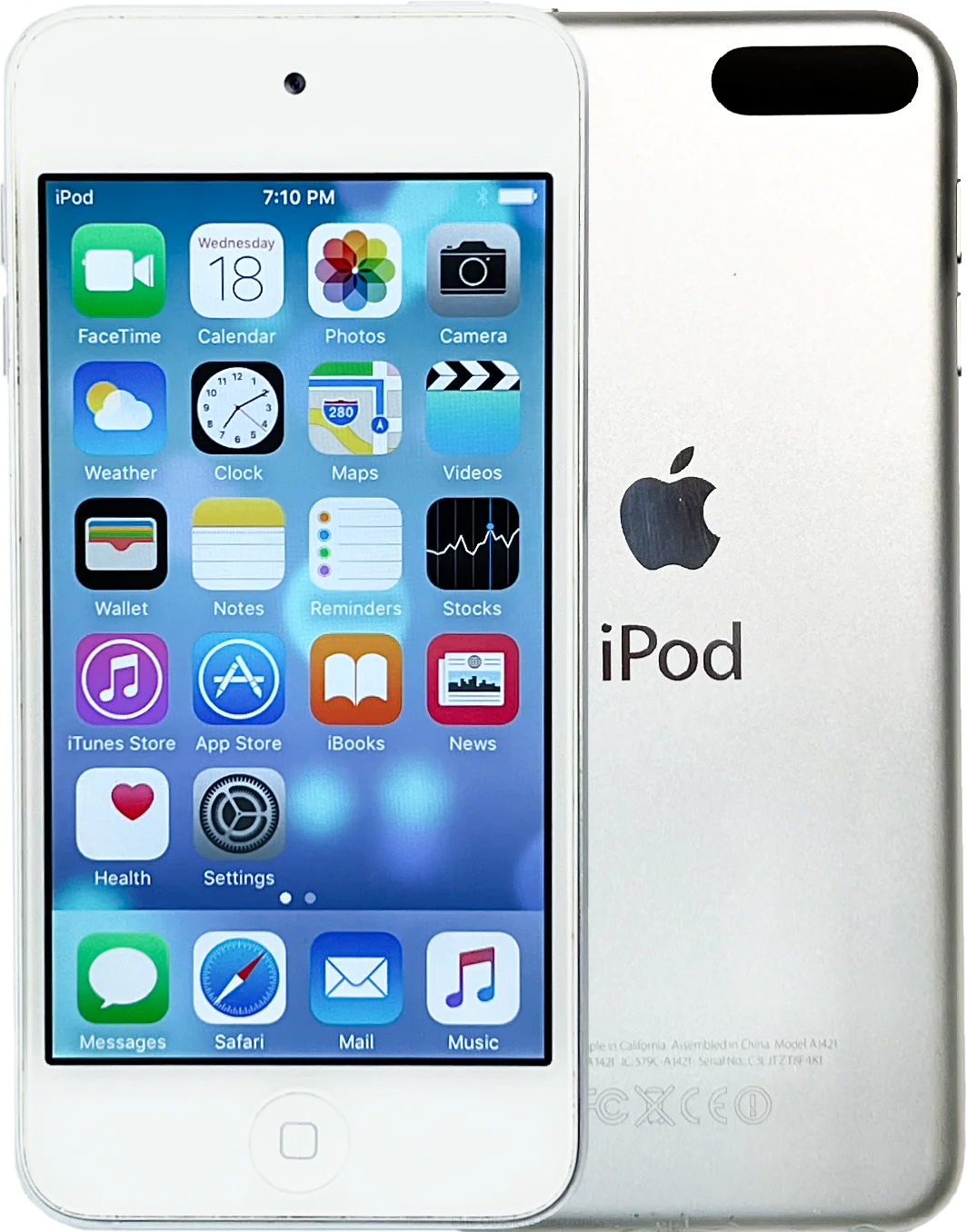 Refurbished Apple iPod Touch 6th Generation Silver 16GB 32GB 64GB 128GB A1574 MKH42LL/A MKHX2LL/A MKHJ2LL/A MKWR2LL/A
