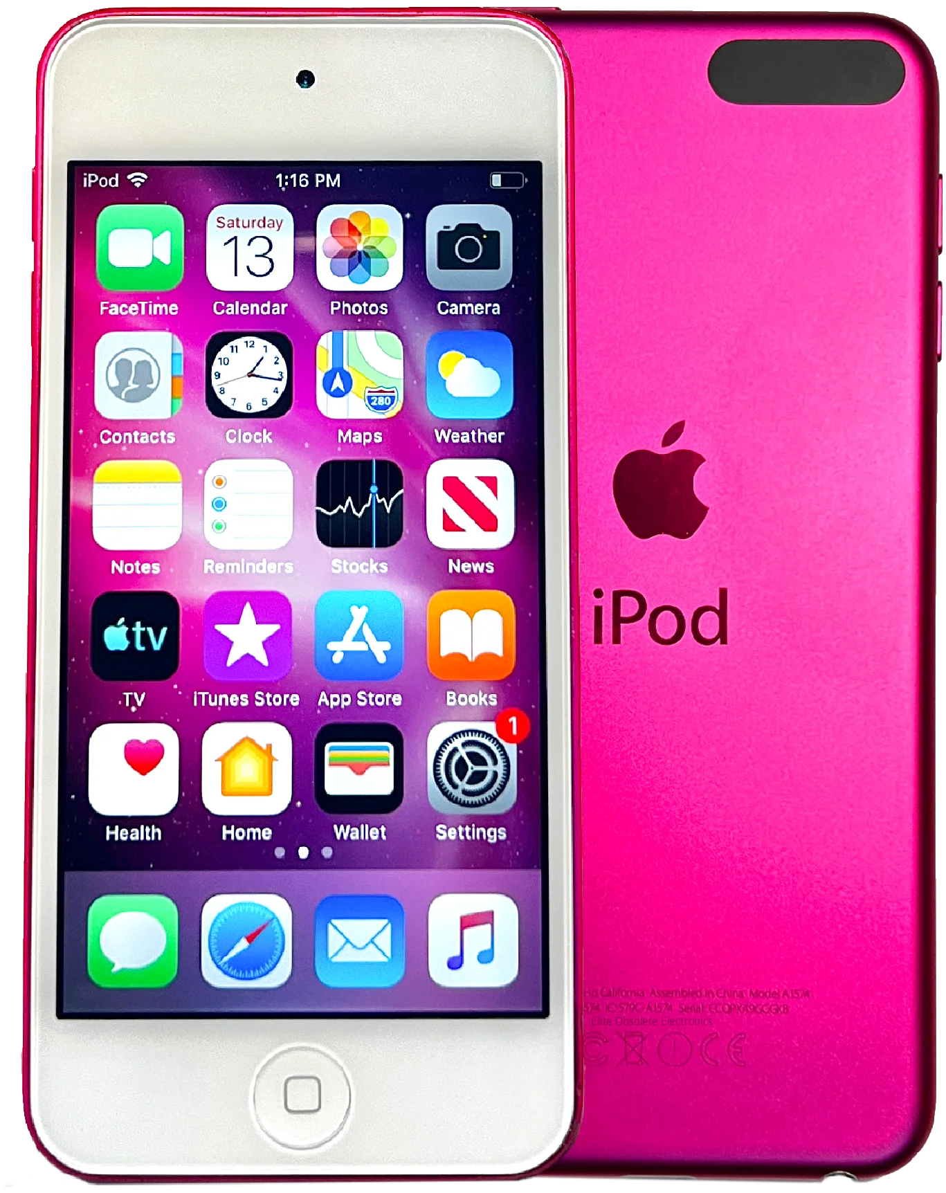 Refurbished Apple iPod Touch 6th Generation Pink 16GB 32GB 64GB 128GB A1574 MKGX2LL/A MKHQ2LL/A MKGW2LL/A MKWK2LL/A