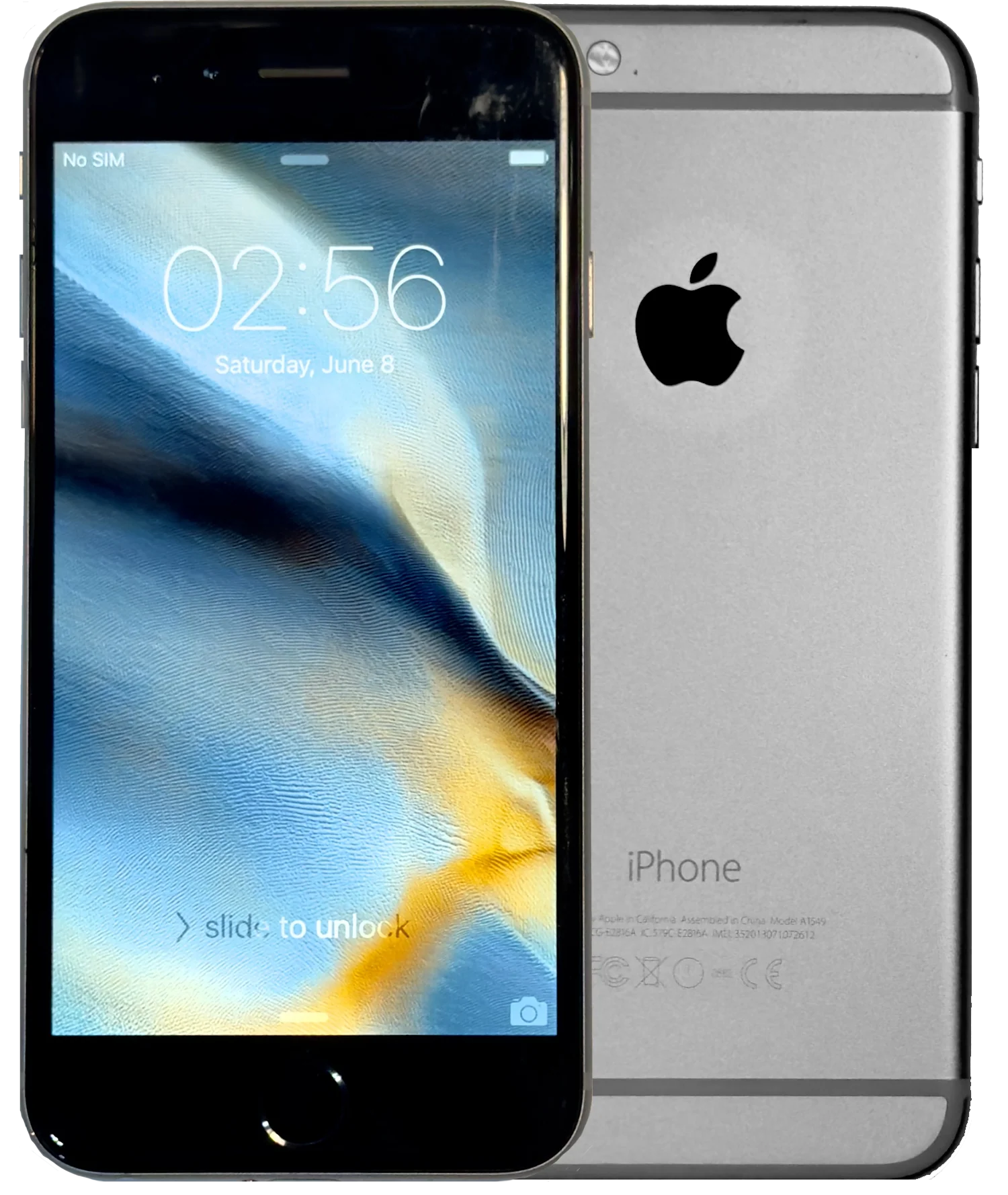 Refurbished Rare Apple iPhone 6 16GB iOS 9.3.2 Space Gray A1549 MG5W2LL/A New Battery