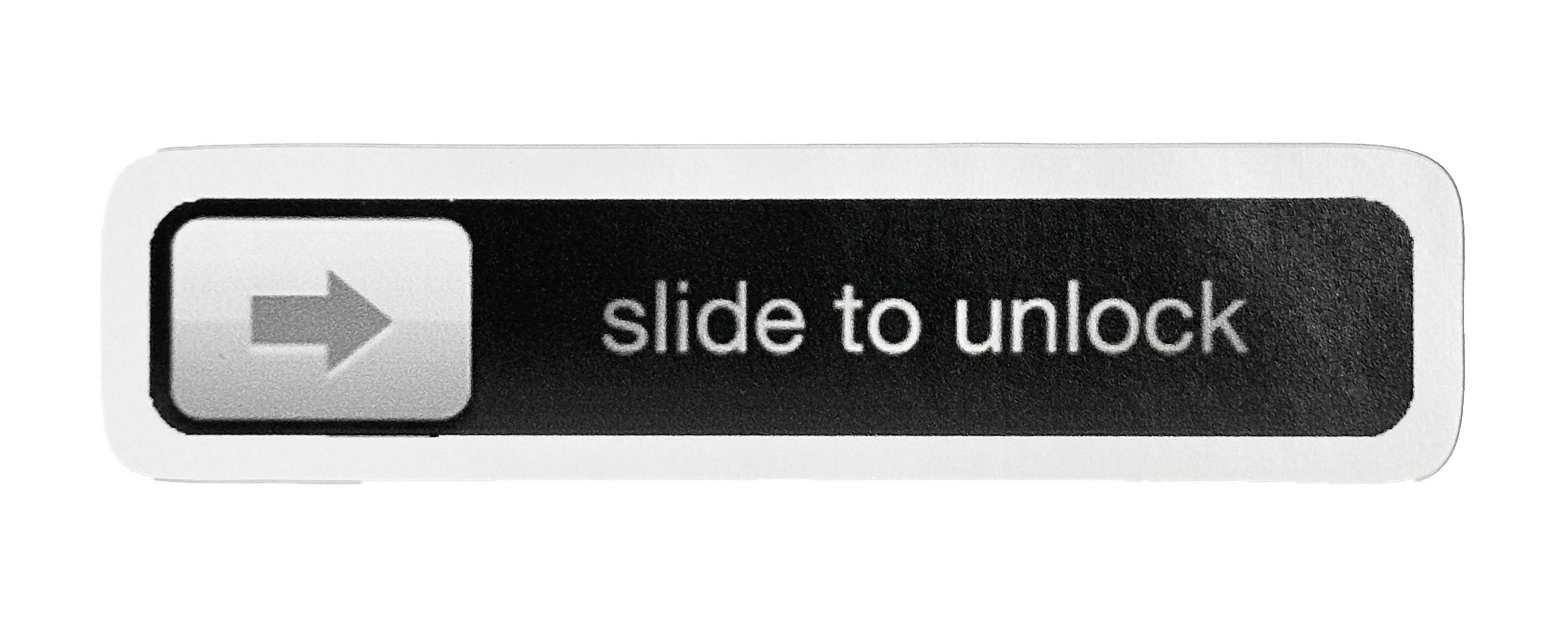 Slide to Unlock Legacy iOS Clear Sticker (4” x 0.8”)