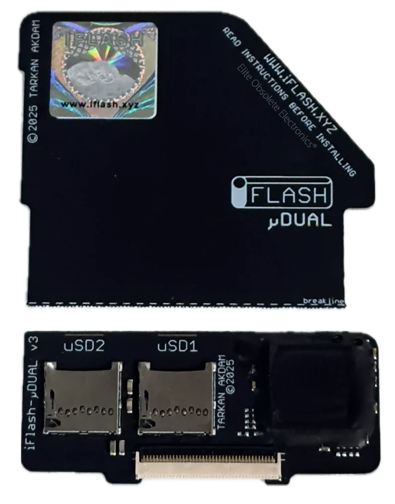 Tarkan iFlash uDUAL 2x MicroSD to ZIF 40-Pin Compact Breakaway Adapter for Apple iPod Video A1136 & iPod Classic A1238