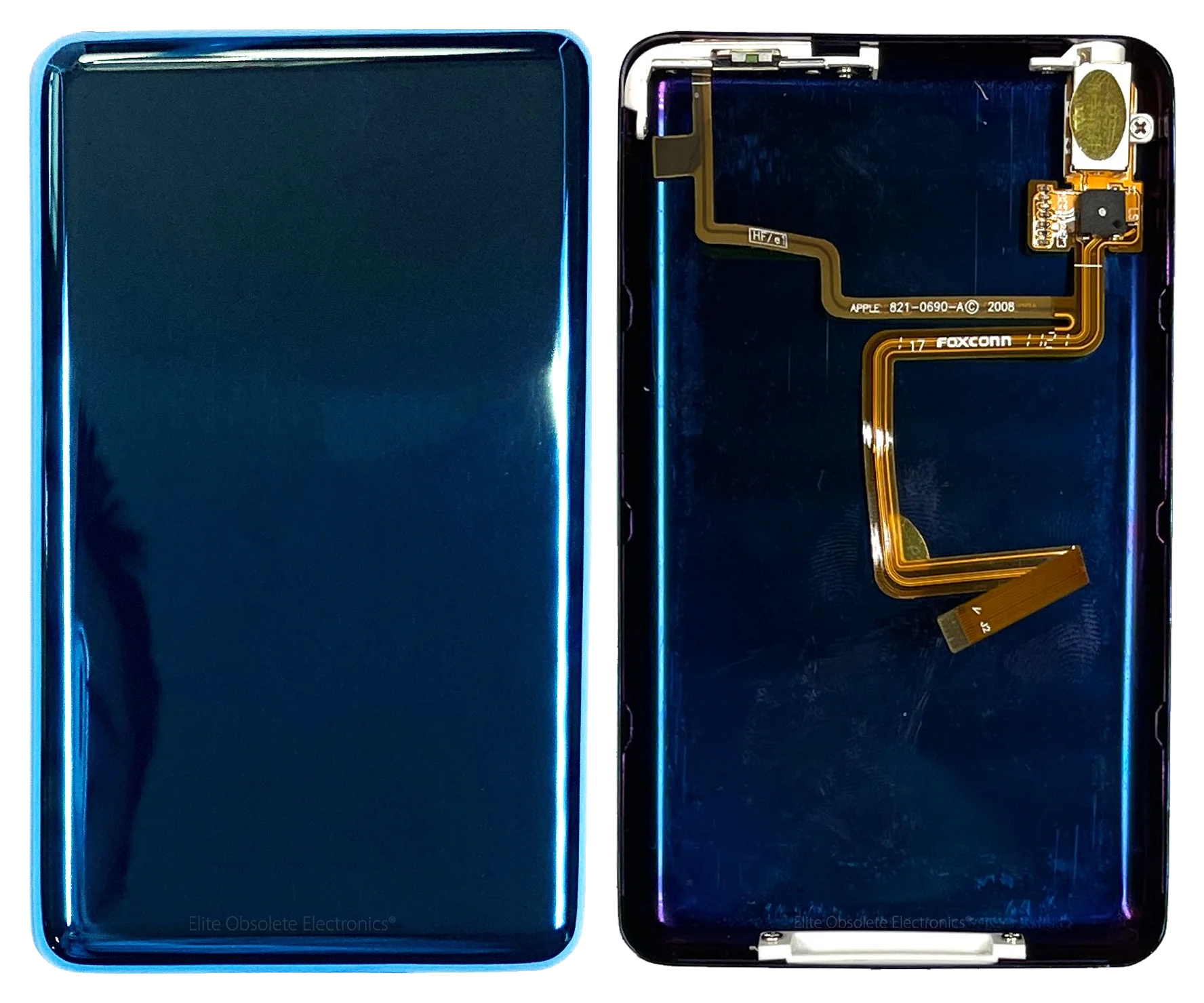 Thin Blue Aqua Fully Blank Backplate for Apple iPod Classic 6th 7th & iPod Video 5th 5.5 Enhanced - Image 3