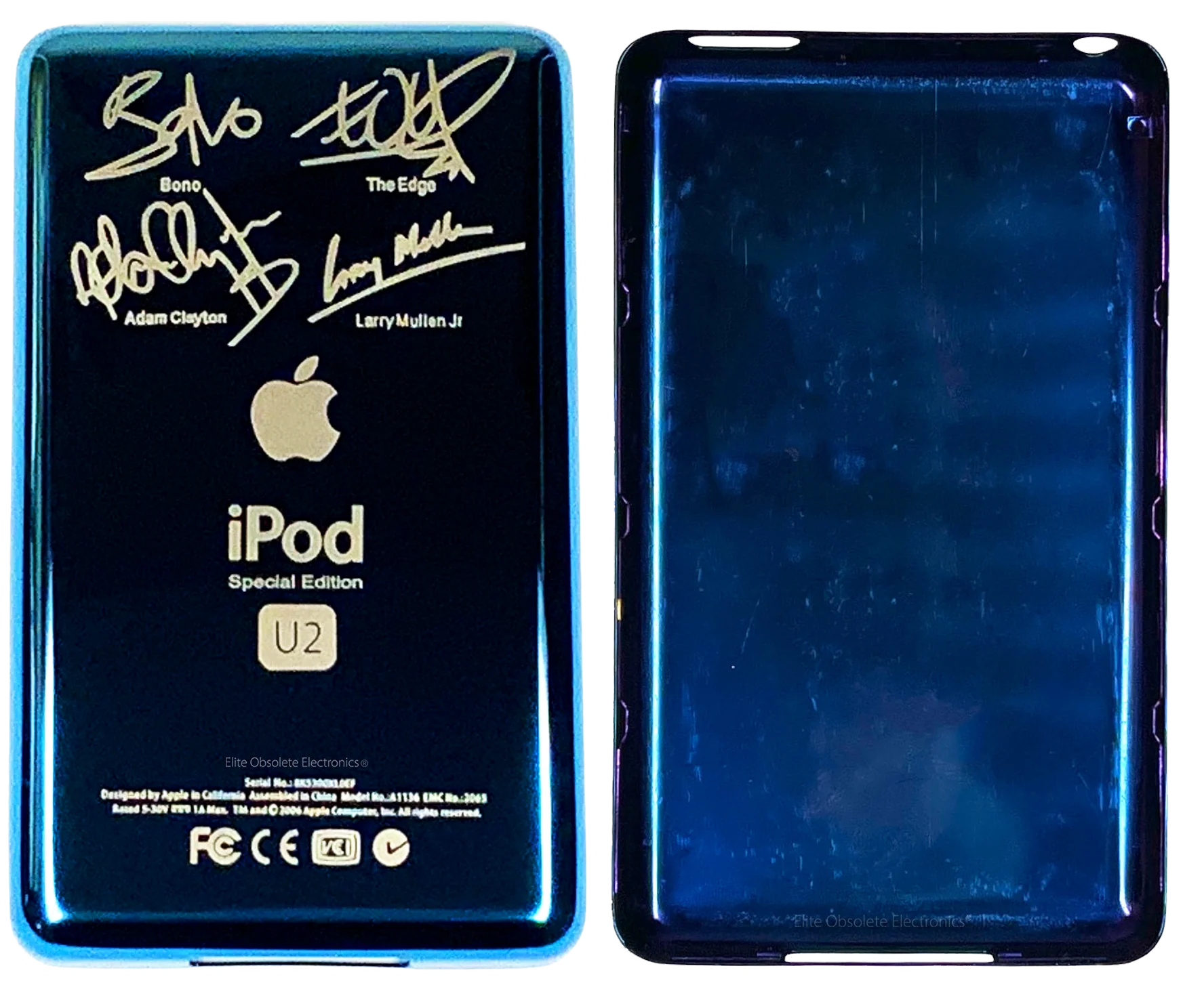 Thin Aqua Blue U2 Special Edition Backplate for Apple iPod Video 5th 5.5 A1136 & iPod Classic 6th 7th A1238 - Image 2