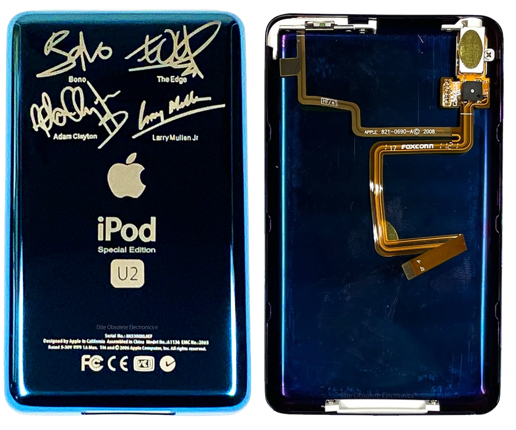 Thin Aqua Blue U2 Special Edition Backplate for Apple iPod Video 5th 5.5 A1136 & iPod Classic 6th 7th A1238 - Image 3