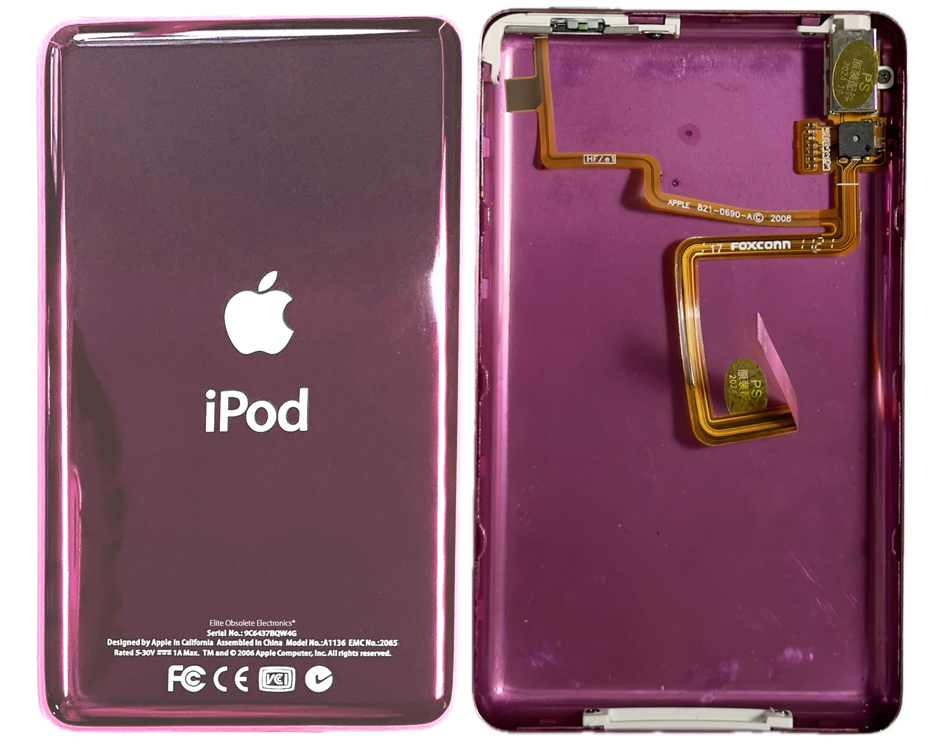Thick Blush Pink Universal Backplate for Apple iPod Classic 6th 7th & iPod Video 5th 5.5 Enhanced - Image 3