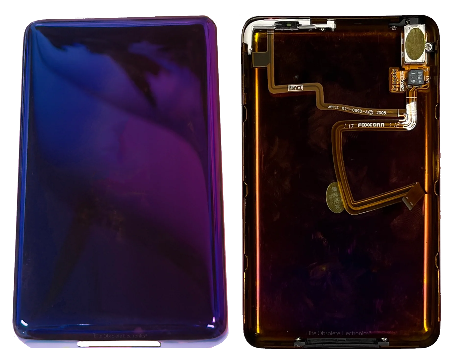 Thick Ultraviolet Purple Blue Fully Blank Backplate for Apple iPod Video 5th 5.5 Enhanced A1136 & iPod Classic 6th 7th A1238 - Image 3