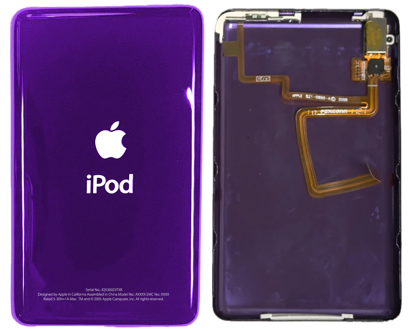 Thin Midnight Purple Universal Backplate for Apple iPod Video 5th 5.5 A1136 & iPod Classic 6th 7th A1238 - Image 3