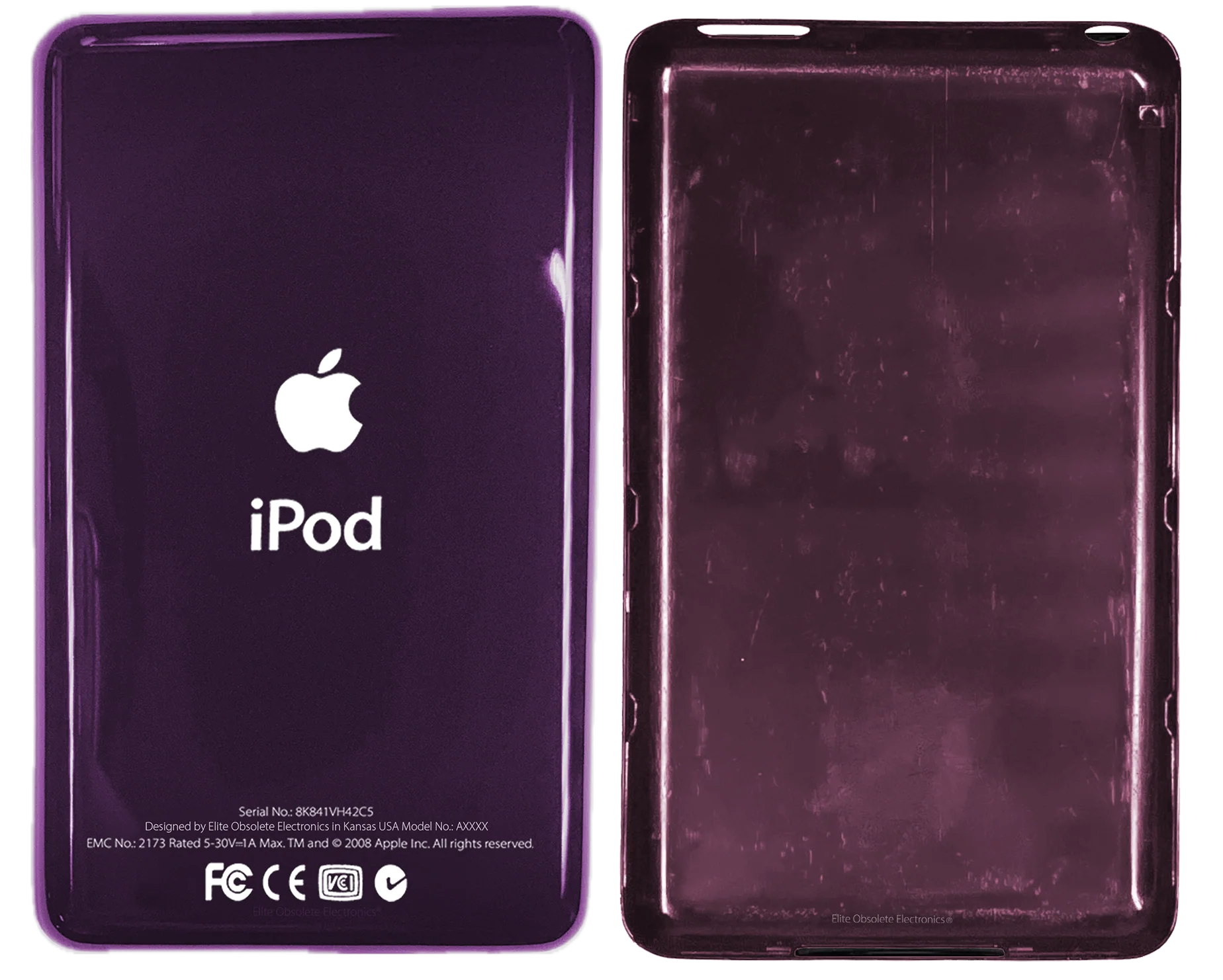 Thin Plum Purple Universal Backplate for Apple iPod Video 5th 5.5 A1136 & iPod Classic 6th 7th A1238 - Image 2