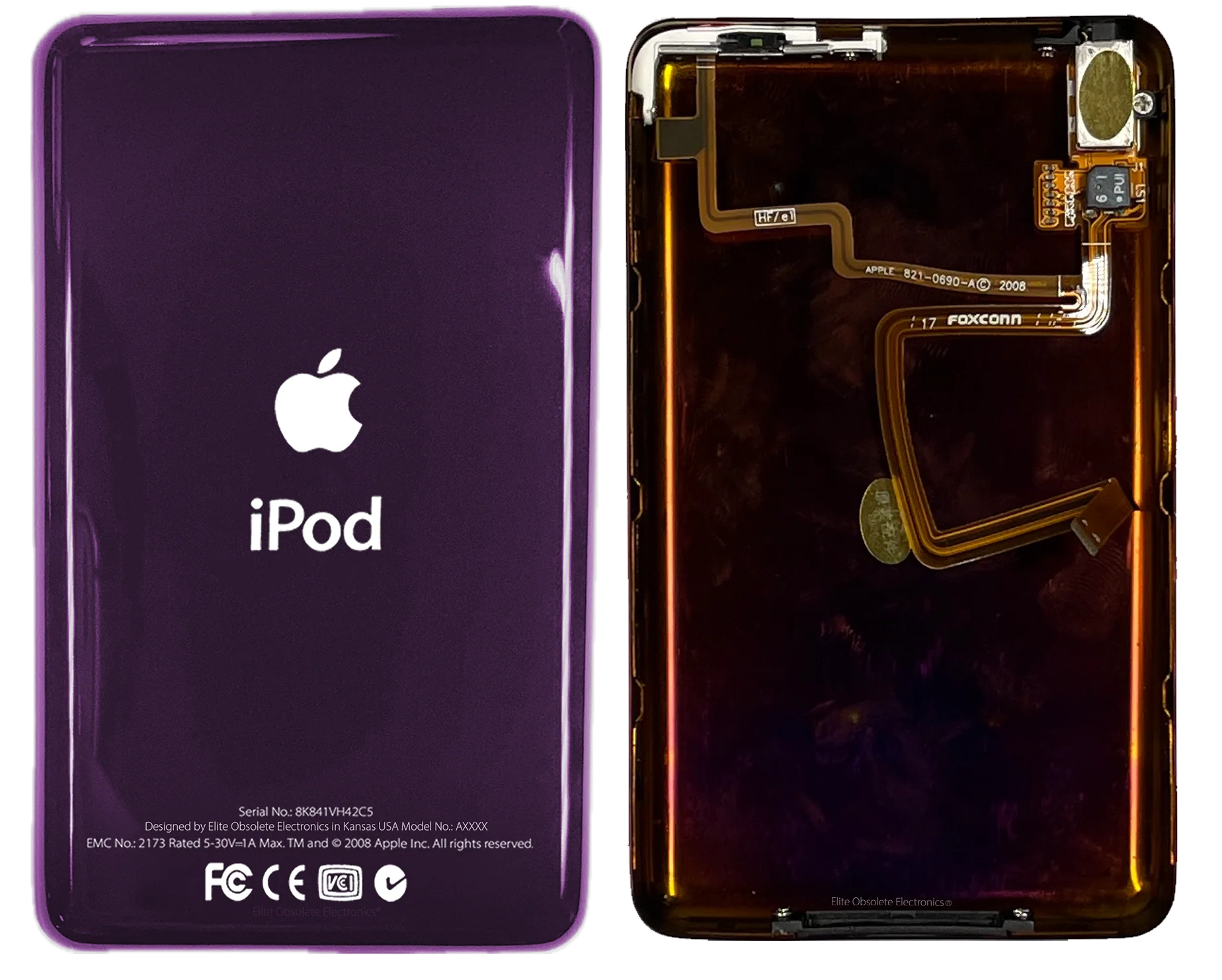 Thin Plum Purple Universal Backplate for Apple iPod Video 5th 5.5 A1136 & iPod Classic 6th 7th A1238 - Image 3