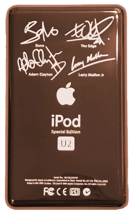 Thick Rose Gold U2 Special Edition Backplate for Apple iPod Video 5th 5.5 Enhanced A1136 & iPod Classic 6th 7th A1238