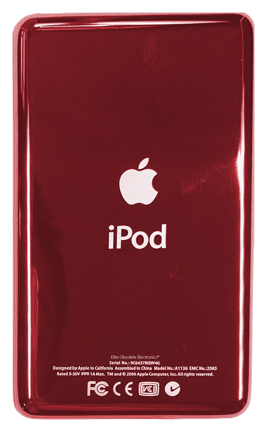 Thick Sangria Red Universal Backplate for Apple iPod Classic 6th 7th & iPod Video 5th 5.5 Enhanced