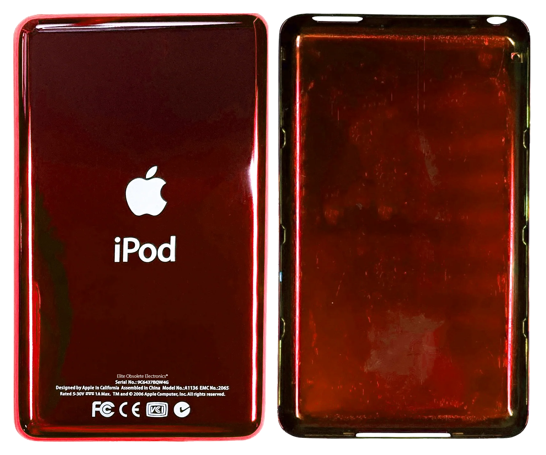 Thin Sangria Red Universal Backplate for Apple iPod Video 5th 5.5 Enhanced A1136 & iPod Classic 6th 7th A1238 - Image 2