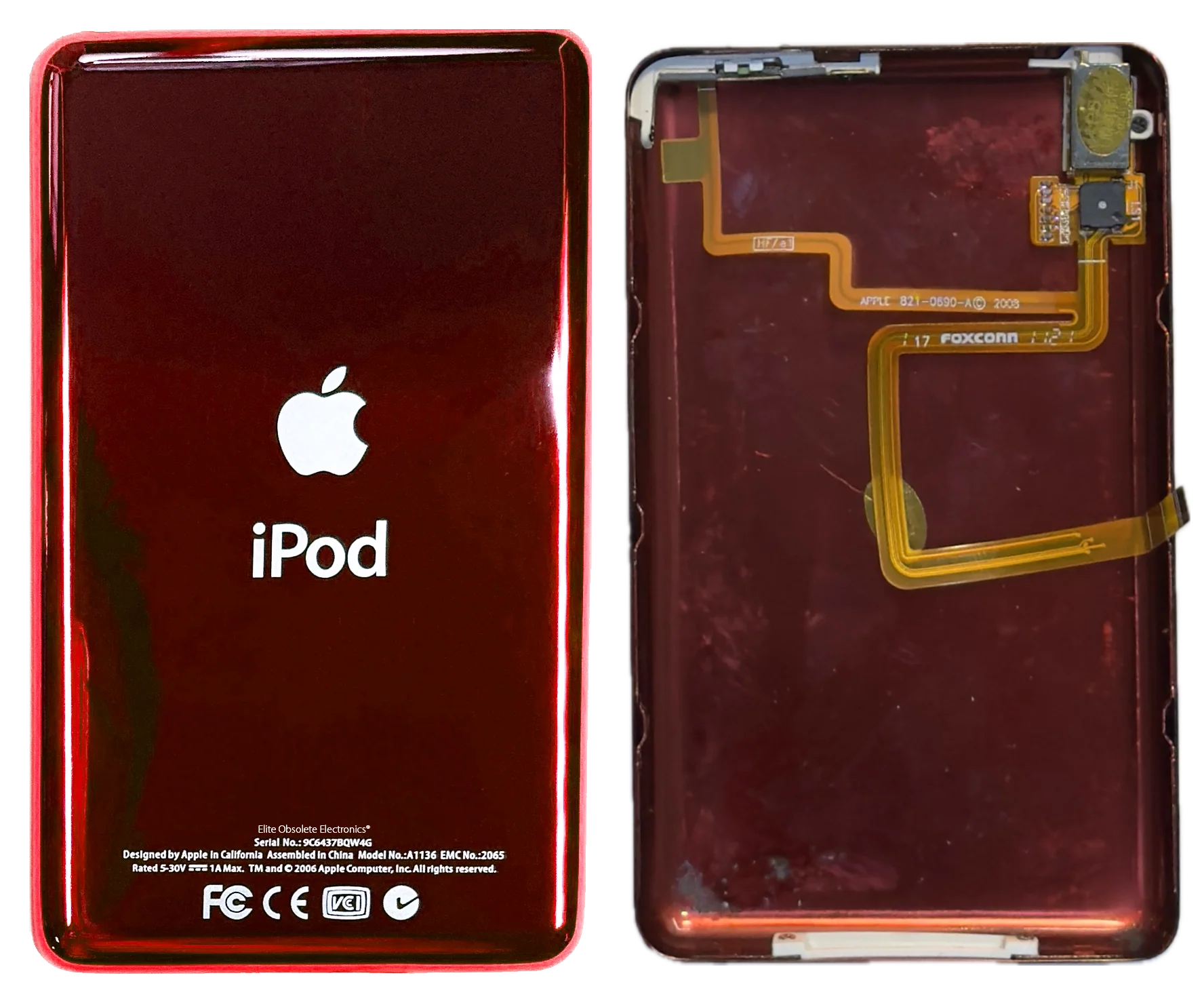 Thin Sangria Red Universal Backplate for Apple iPod Video 5th 5.5 Enhanced A1136 & iPod Classic 6th 7th A1238 - Image 3