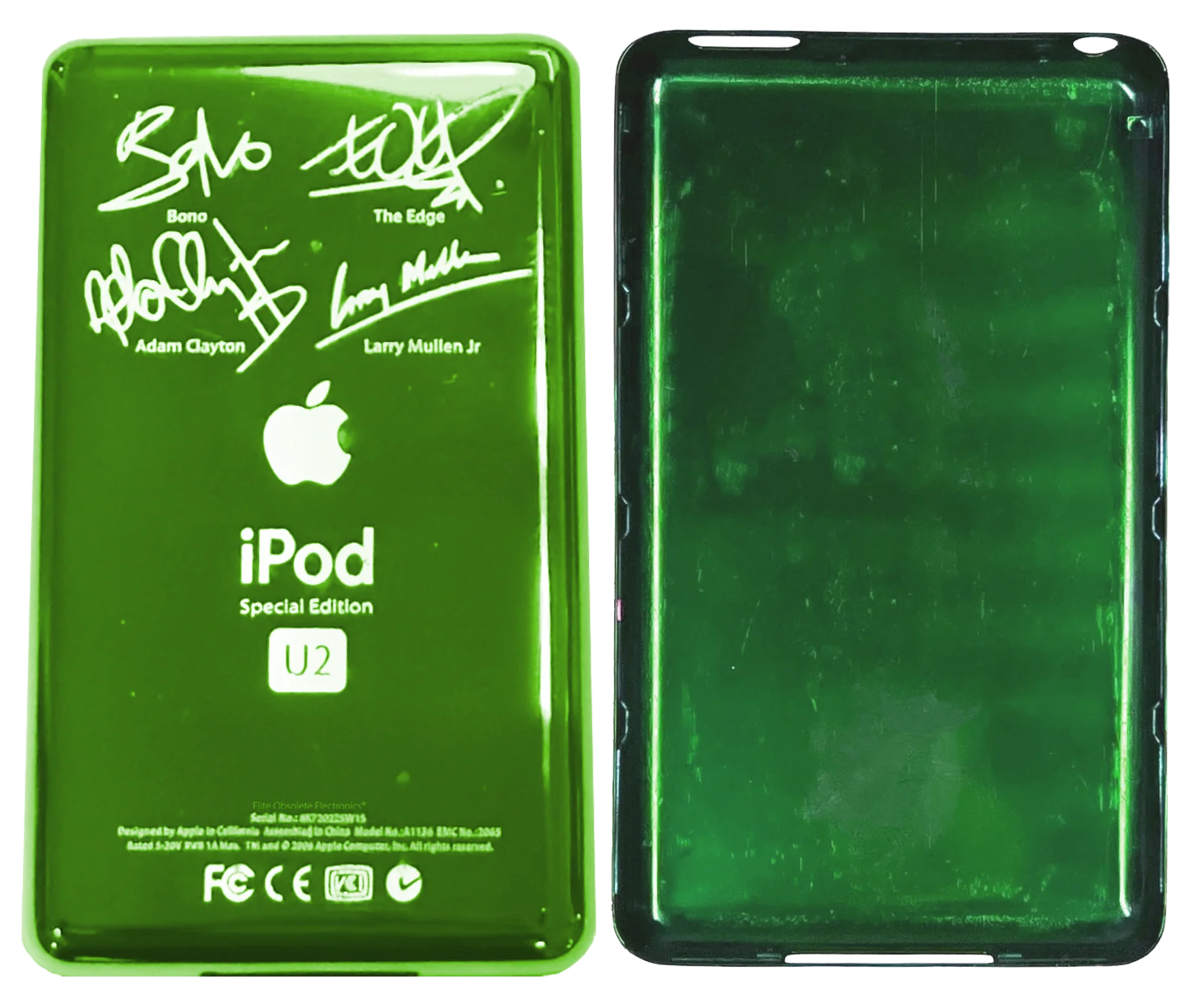 Thick Toxic Green U2 Special Edition Backplate for Apple iPod Video 5th 5.5 Enhanced A1136 & iPod Classic 6th 7th A1238 - Image 2