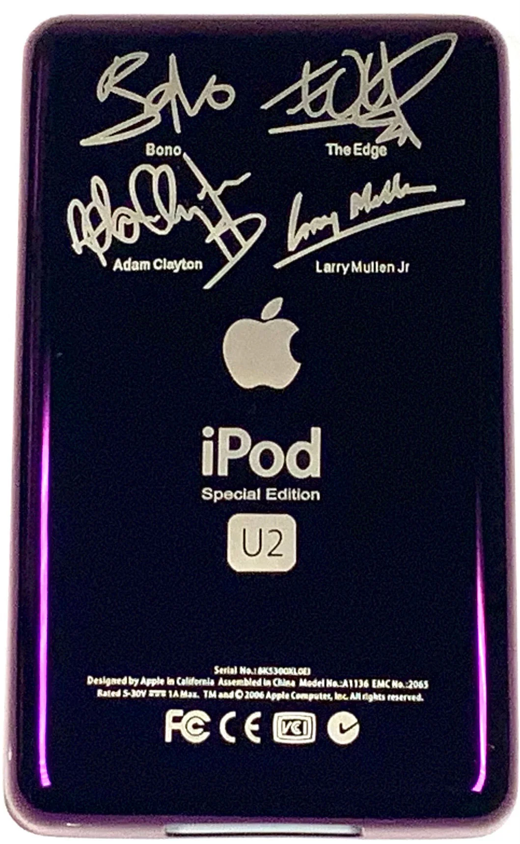 Thick U2 Special Edition Wine Purple Backplate for Apple iPod Video 5th 5.5 Enhanced A1136 & iPod Classic 6th 7th A1238