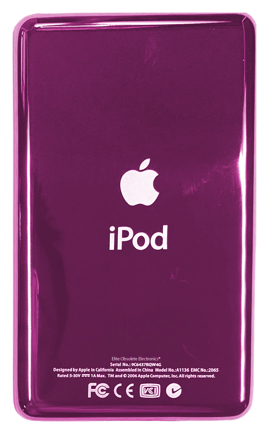 Thin Hyper Pink Universal Backplate for Apple iPod Video 5th 5.5 A1136 & iPod Classic 6th 7th A1238