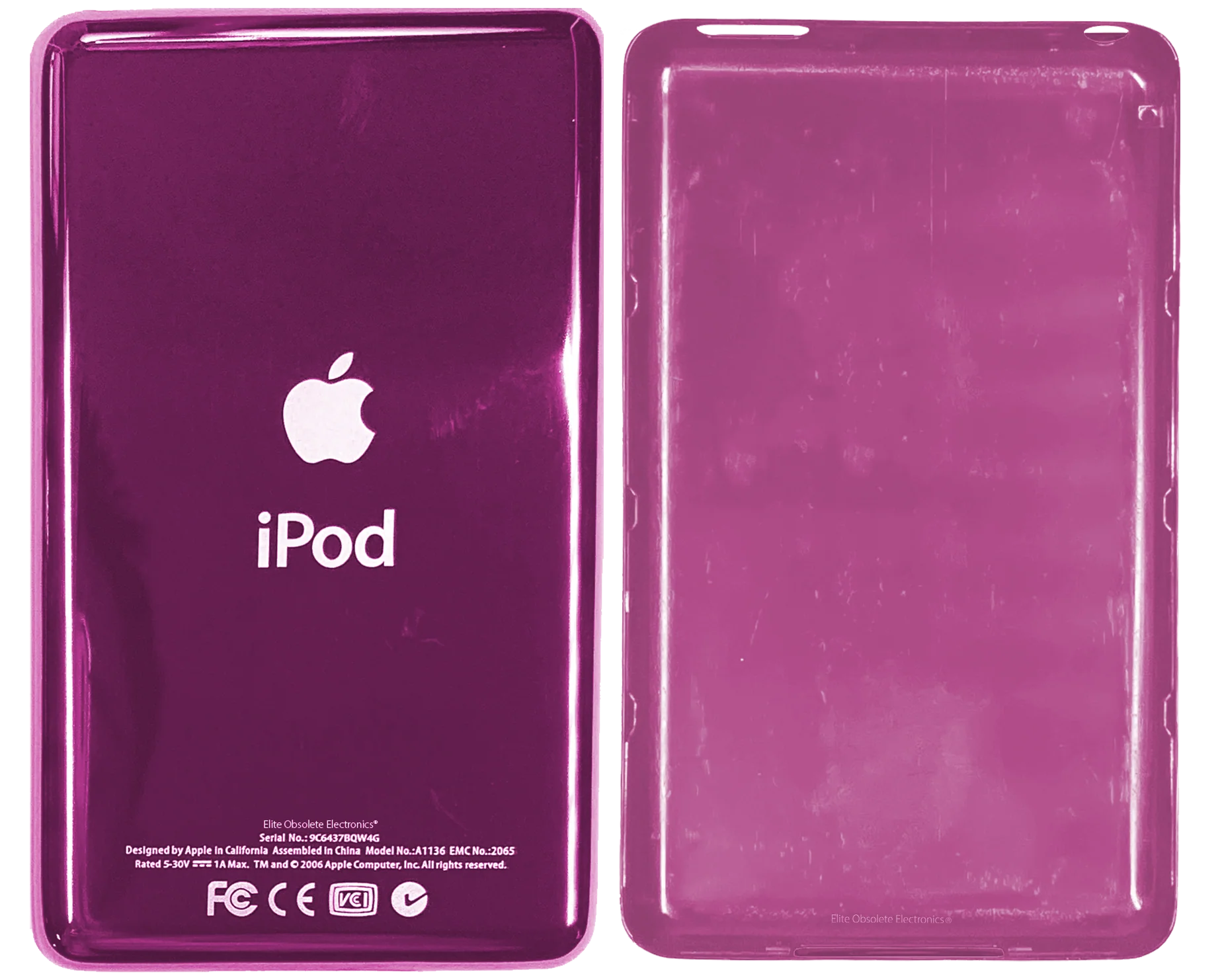Thick Hyper Pink Universal Backplate for Apple iPod Video 5th 5.5 Enhanced A1136 & iPod Classic 6th 7th A1238 - Image 2