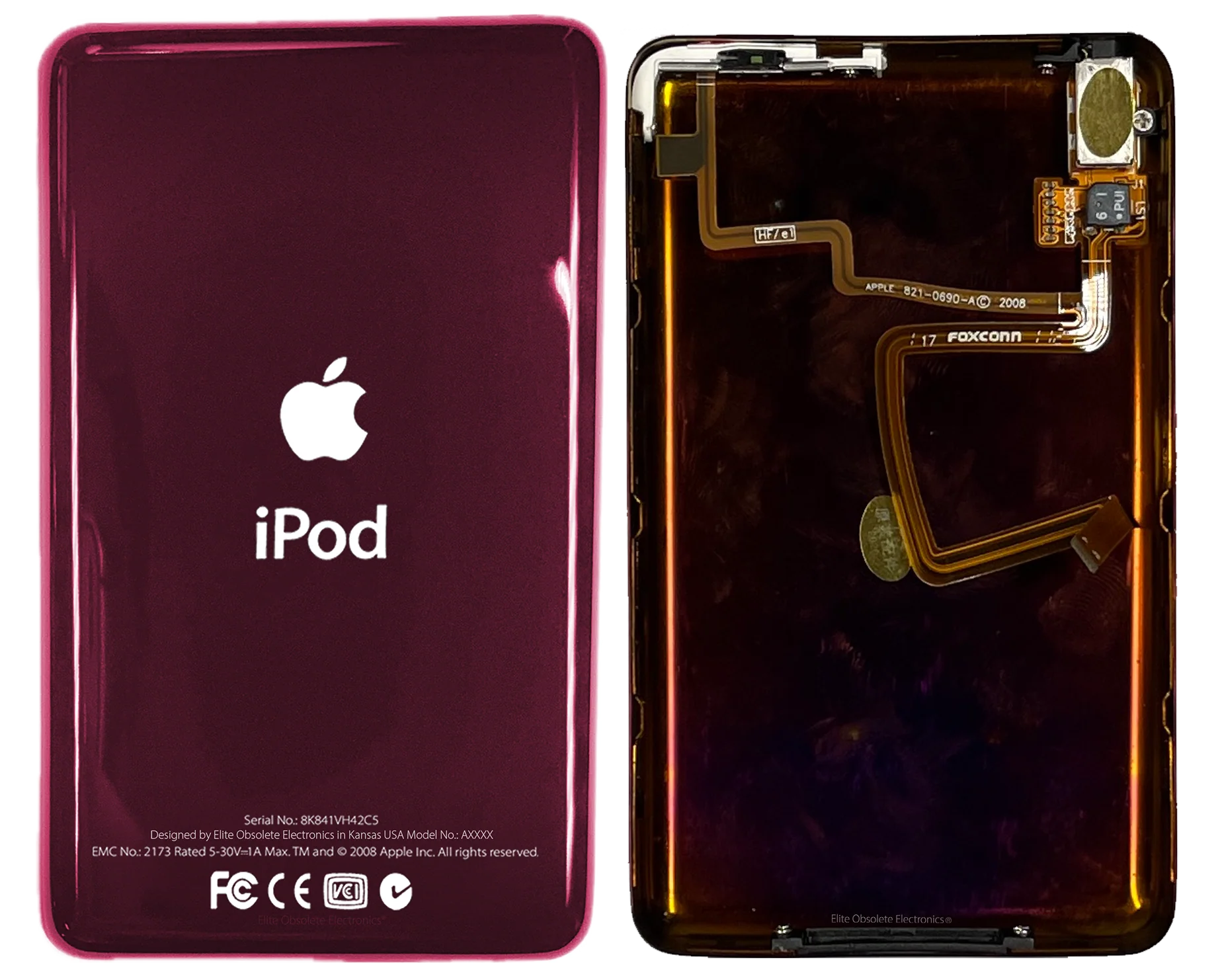Thick Red Wine Universal Backplate for Apple iPod Video 5th 5.5 A1136 & iPod Classic 6th 7th A1238 - Image 3