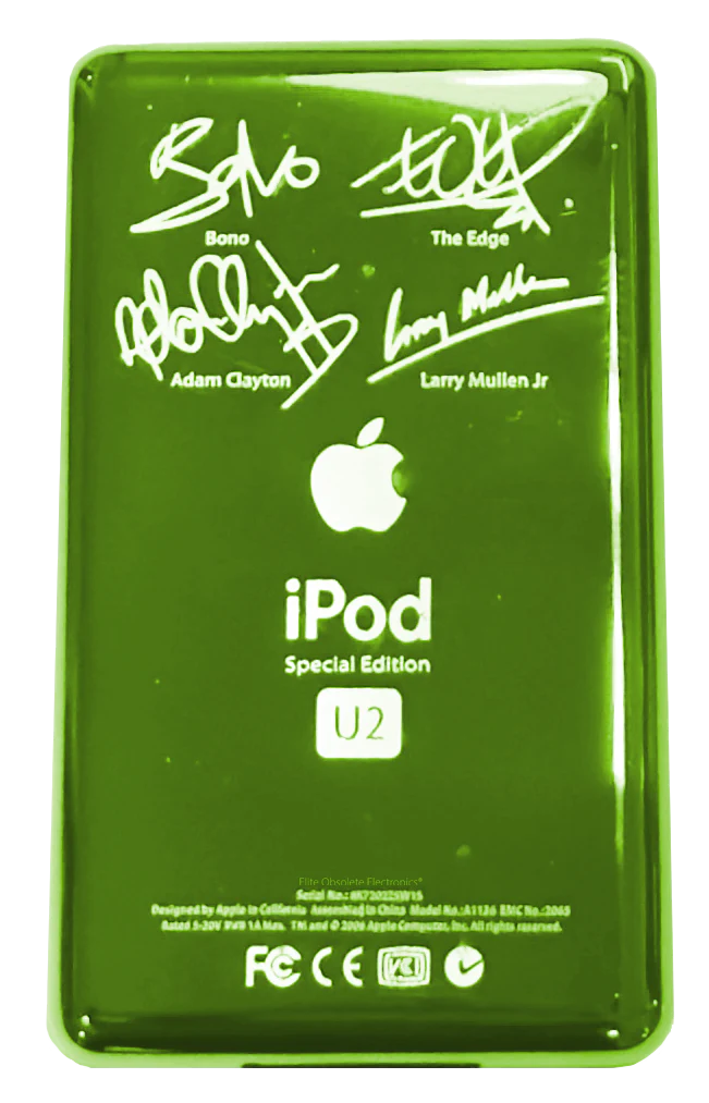 Thin Toxic Green U2 Special Edition Backplate for for Apple iPod Video 5th 5.5 Enhanced A1136 & iPod Classic 6th 7th A1238