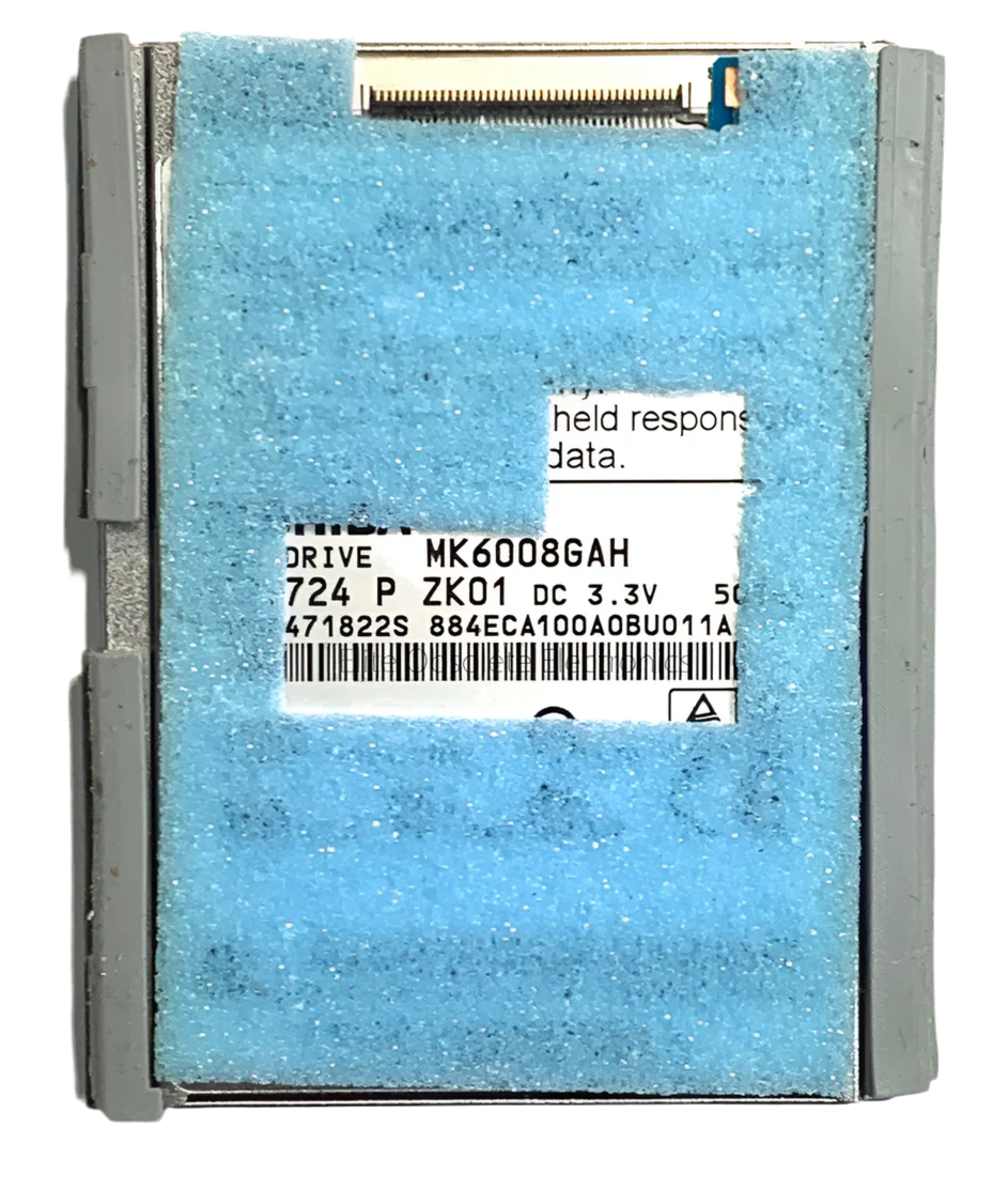 Original Toshiba MK6008GAH 60GB ZIF HDD 1.8" 40-pin for Apple iPod Video 5th 5.5 A1136 Thick