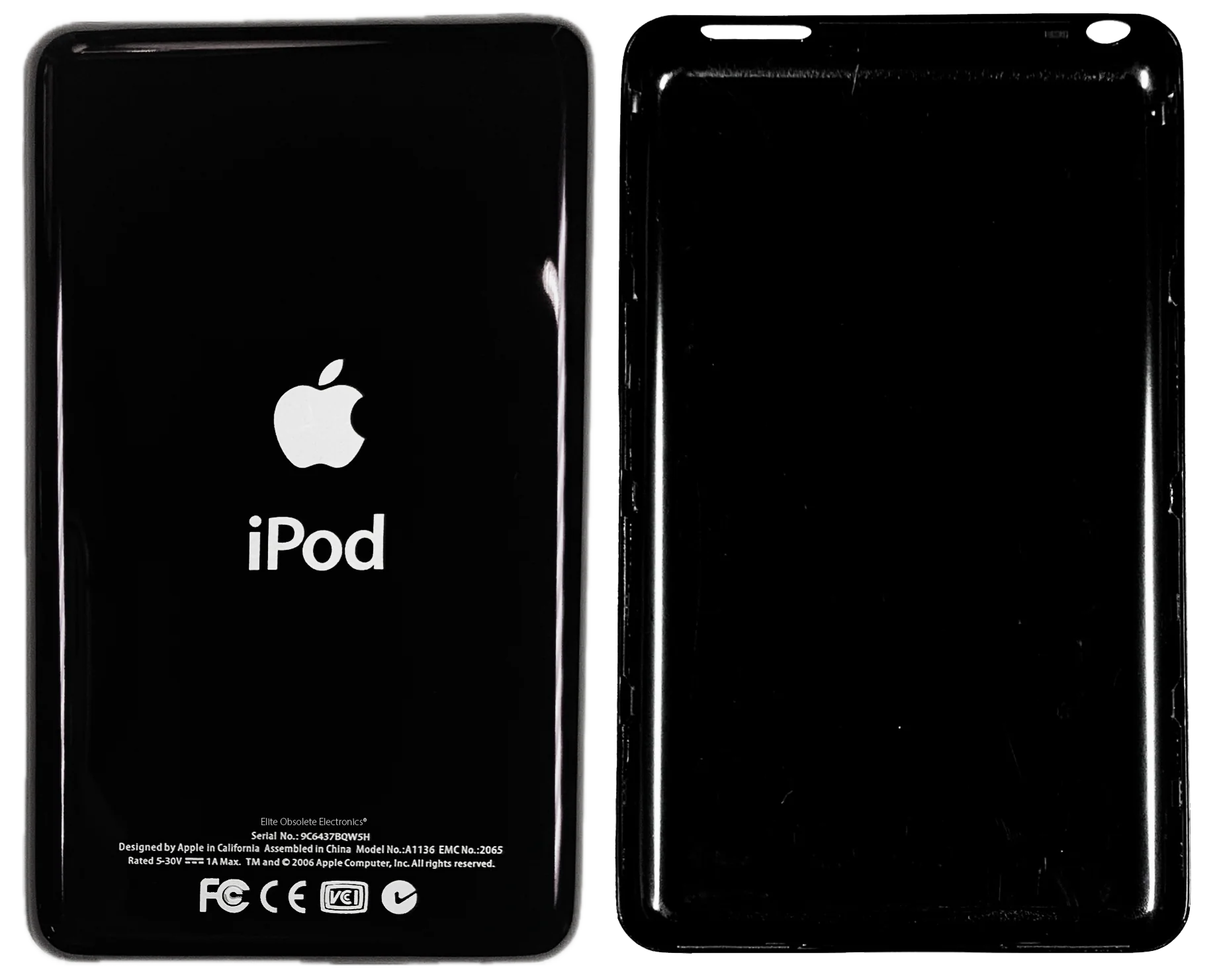 Thin Universal Black Chrome Backplate for Apple iPod Video 5th 5.5 A1136 & iPod Classic 6th 7th A1238 - Image 2