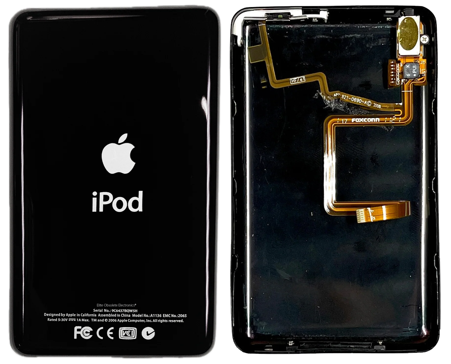 Thin Universal Black Chrome Backplate for Apple iPod Video 5th 5.5 A1136 & iPod Classic 6th 7th A1238 - Image 3