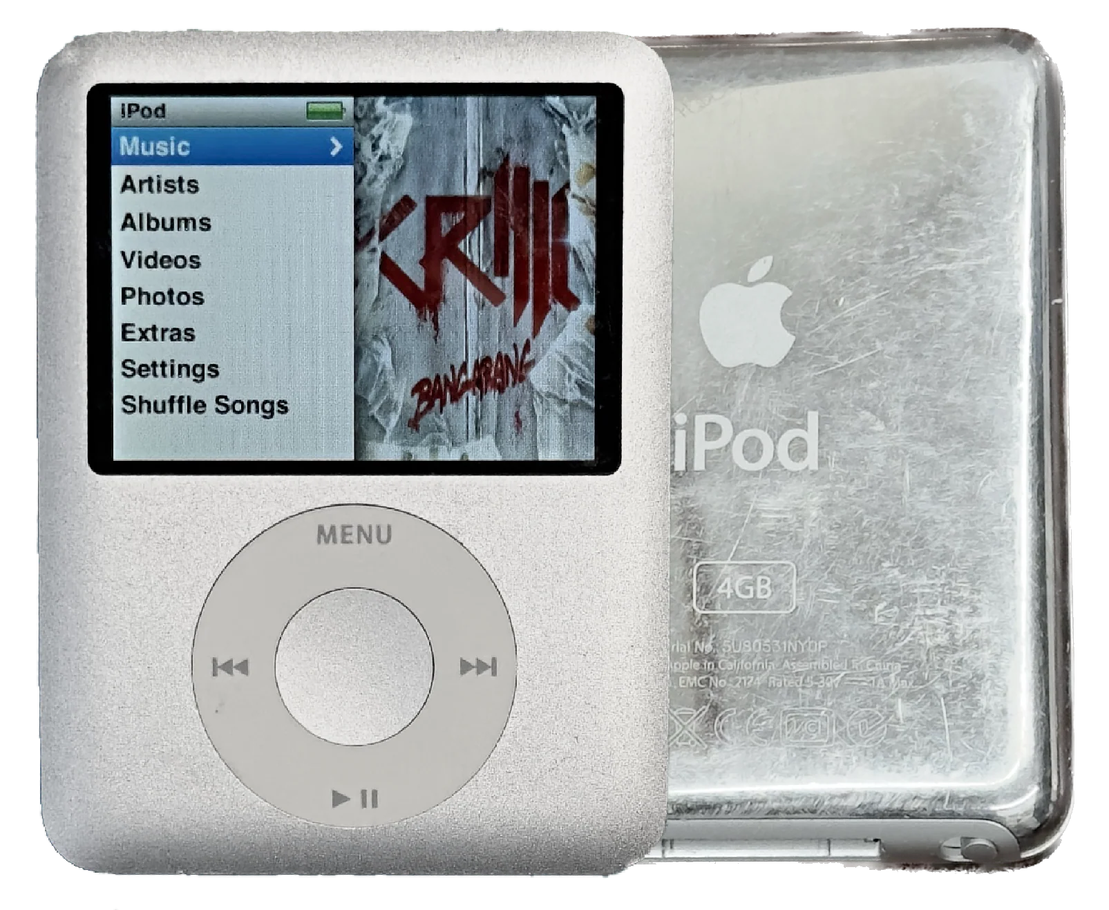 Apple iPod Nano 3rd Generation 4GB 8GB Silver MA978LL/A MA980LL/A A1236 Used & Refurbished 520mah