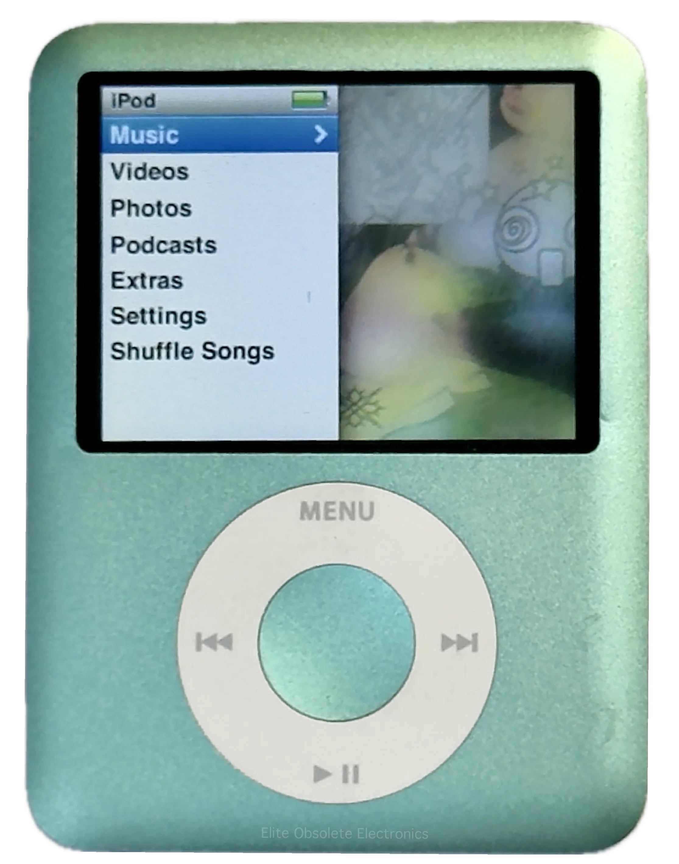Apple iPod Nano 3rd Generation Seafoam Green 4GB 8GB A1236 MB253LL/A Used & Refurbished 520mah - Image 2