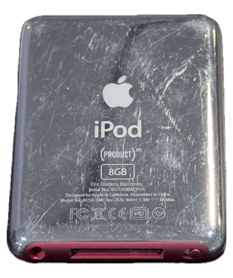 Apple iPod Nano 3rd Generation Product Red 4GB 8GB A1236 MB257LL/A Used & Refurbished 520mah - Image 3