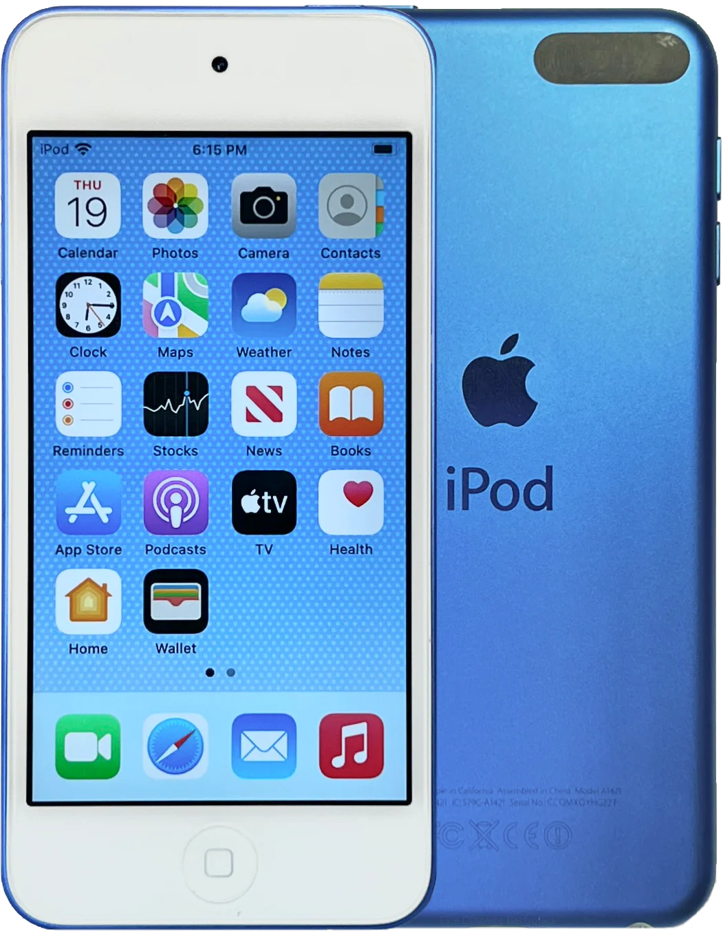 Used Apple iPod Touch 6th Generation Blue 16GB 32GB 64GB 128GB A1574 MKH22LL/A MKHV2LL/A MKHE2LL/A MKWP2LL/A