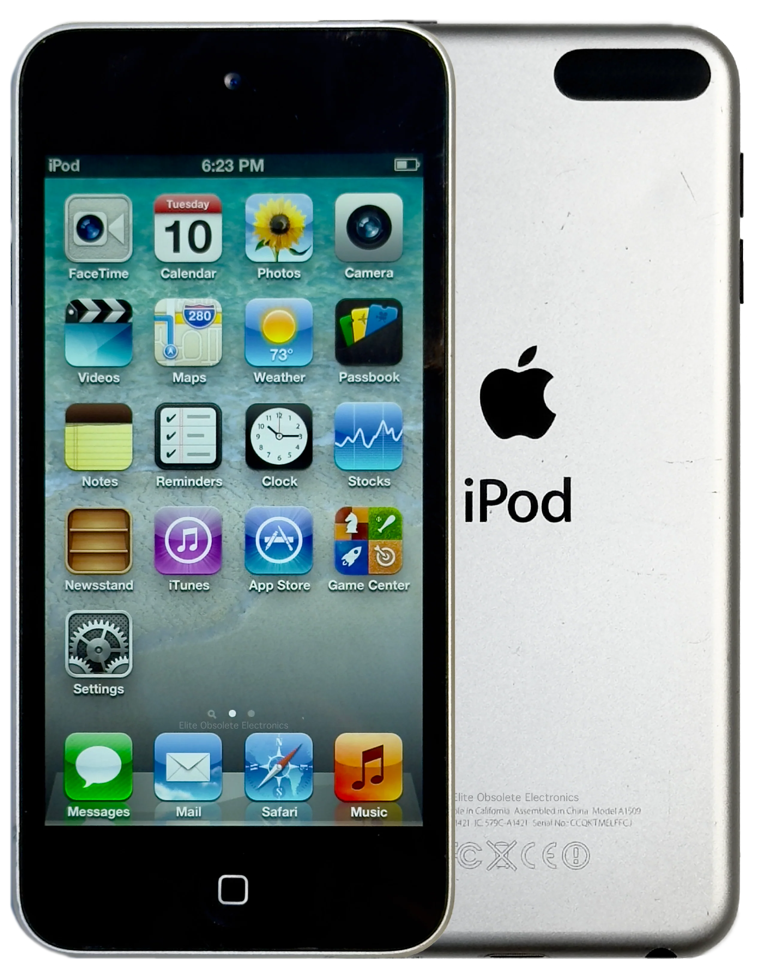 Used Rare iOS 6.1.3 Apple iPod Touch 5th Generation 16GB Silver Black No iSight ME643LL/A A1509
